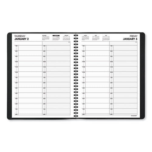 Two-person Group Daily Appointment Book, 11 X 8, Black Cover, 12-month (jan To Dec): 2023