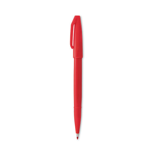 Sign Pen Fine Point Color Marker, Extra-fine Bullet Tip, Red, Dozen