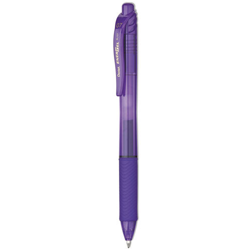 Energel-x Gel Pen, Retractable, Medium 0.7 Mm, Violet Ink, Violet Barrel, Dozen