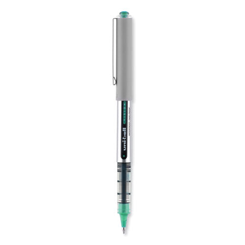 Vision Roller Ball Pen, Stick, Fine 0.7 Mm, Evergreen Ink, Gray Barrel, Dozen