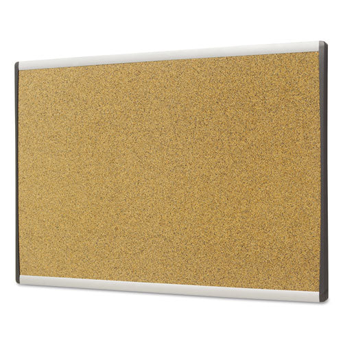 Arc Frame Cubicle Cork Board, 30 X 18, Natural Surface, Silver Aluminum Frame