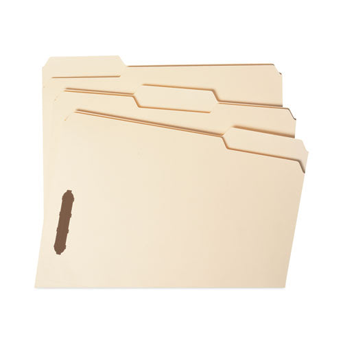 Top Tab Heavyweight Manila Fastener Folders, 0.75" Expansion, 2 Fasteners, Letter Size, Manila Exterior, 50/box