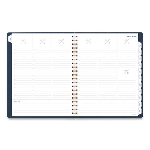 Signature Collection Firenze Navy Weekly/monthly Planner, 11 X 8.5, Navy Cover, 13-month (jan To Jan): 2023 To 2024
