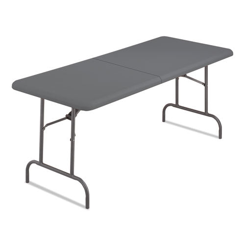 Indestructable Classic Bi-folding Table, Rectangular, 250 Lb Capacity, 60w X 30d X 29h, Charcoal