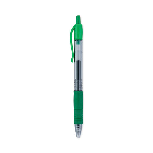 G2 Premium Gel Pen, Retractable, Extra-fine 0.5 Mm, Green Ink, Smoke Barrel, Dozen