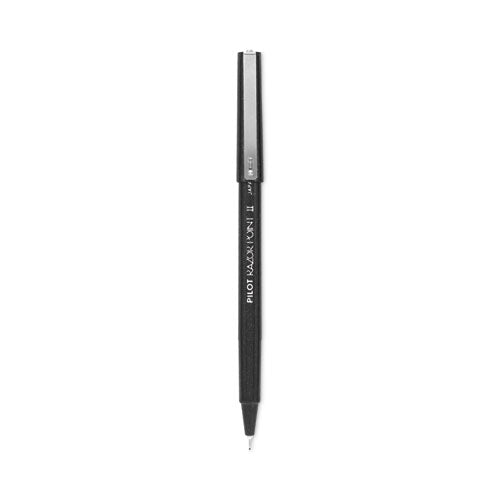 Razor Point Ii Super Fine Line Porous Point Pen, Stick, Extra-fine 0.2 Mm, Black Ink, Black Barrel, Dozen