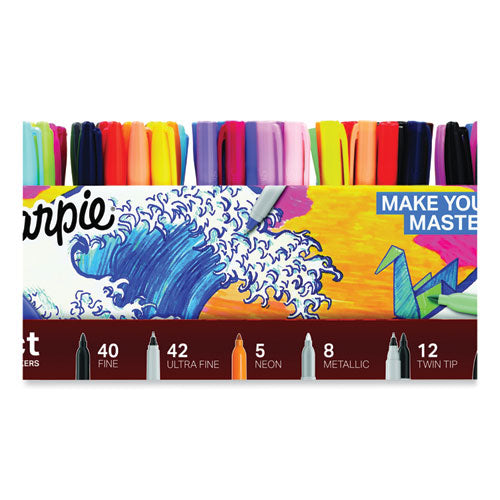 Permanent Markers Ultimate Collection Value Pack, Assorted Tip Sizes/types, Assorted Colors, 115/set