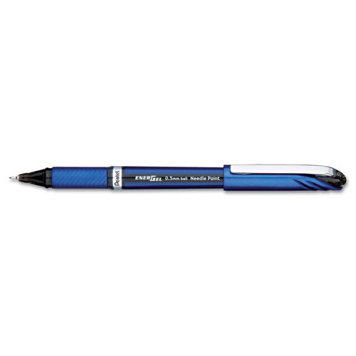 Energel Nv Gel Pen, Stick, Bold 1 Mm, Black Ink, Black Barrel, Dozen