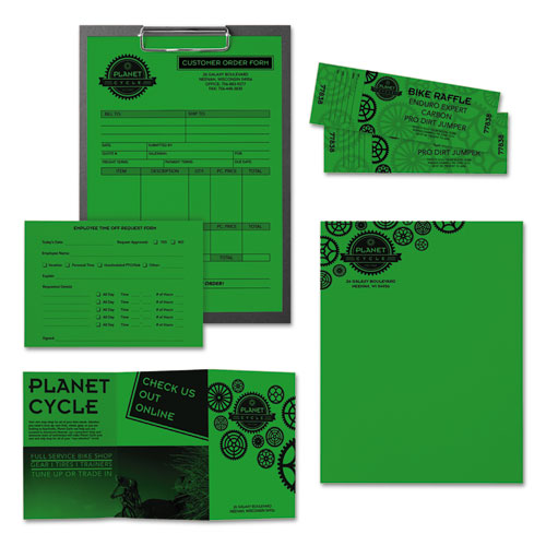 Color Paper, 24 Lb Bond Weight, 8.5 X 11, Gamma Green, 500 Sheets/ream
