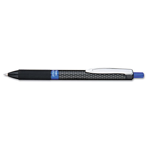 Oh! Gel Pen, Retractable, Medium 0.7 Mm, Blue Ink, Black Barrel, Dozen