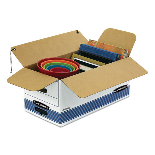 Stor/file Medium-duty Strength Storage Boxes, Letter/legal Files, 12.25" X 16" X 11", White/blue, 12/carton