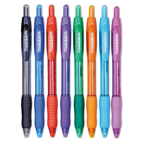 Profile Ballpoint Pen, Retractable, Medium 1 Mm, Blue Ink, Translucent Blue Barrel, Dozen