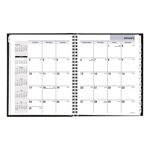 Dayminder Hard-cover Monthly Planner With Memo Section, 8.5 X 7, Black Cover, 12-month (jan To Dec): 2023