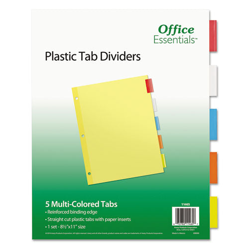 Plastic Insertable Dividers, 8-tab, 11 X 8.5, Clear Tabs, 1 Set