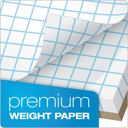 Quadrille Pads, Quadrille Rule (10 Sq/in), 50 White 8.5 X 11 Sheets