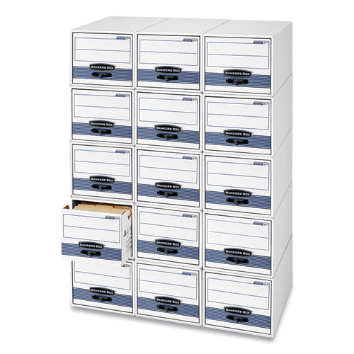 Stor/drawer Steel Plus Extra Space-savings Storage Drawers, 10.5" X 25.25" X 5.25", White/blue, 12/carton