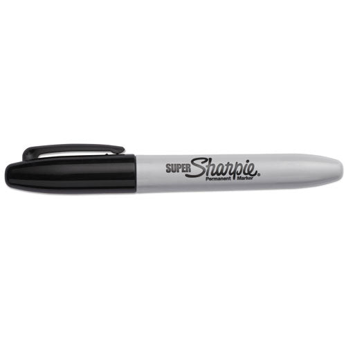 Super Permanent Marker, Fine Bullet Tip, Black, Dozen