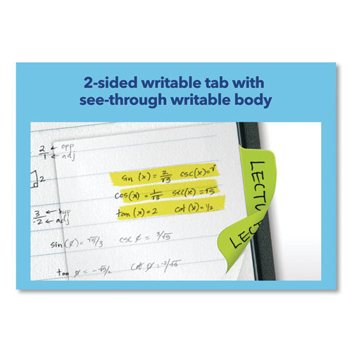 Ultra Tabs Repositionable Tabs, Standard: 2" X 1.5", 1/5-cut, Assorted Colors (blue, Green And Red), 48/pack