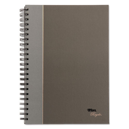 Royale Wirebound Business Notebooks, 1-subject, Medium/college Rule, Black/gray Cover, (96) 11.75 X 8.25 Sheets