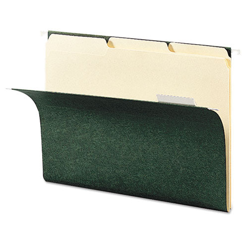 Hanging Folders, Letter Size, 1/3-cut Tabs, Standard Green, 25/box