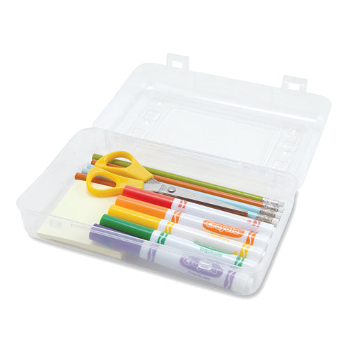 Gem Polypropylene Pencil Box with Lid, Polypropylene, 8.5 x 5.25 x 2.5, Clear Gem Polypropylene Pencil Box with Lid, Polypropylene, 8.5 x 5.25 x 2.5, Clear