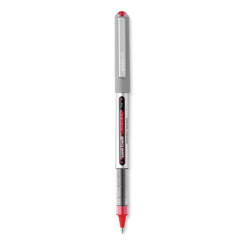 Vision Roller Ball Pen, Stick, Fine 0.7 Mm, Red Ink, Gray/red Barrel, Dozen