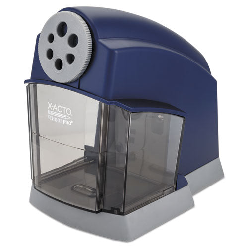 Model 1670 School Pro Classroom Electric Pencil Sharpener, Ac-powered, 4 X 7.5 X 7.5, Black/gray/smoke