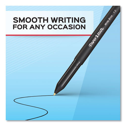 Write Bros. Ballpoint Pen, Stick, Bold 1.2 Mm, Blue Ink, Blue Barrel, Dozen