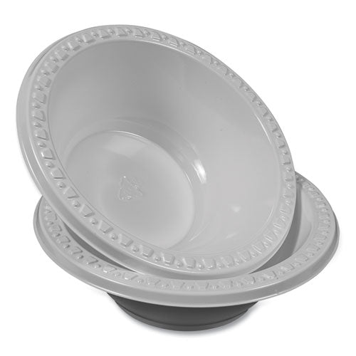 Plastic Dinnerware, Bowls, 12 Oz, White, 125/pack