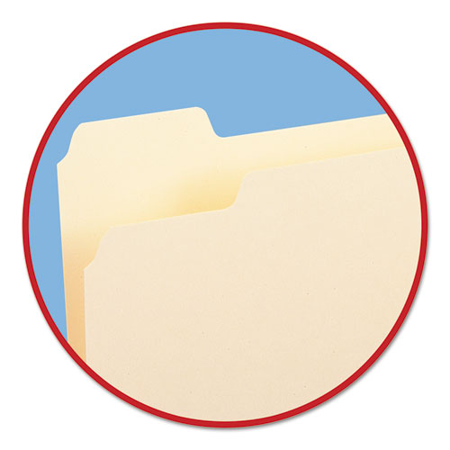 Manila File Folders, 1/5-cut Tabs: Assorted, Letter Size, 0.75" Expansion, Manila, 100/box