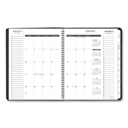Triple View Weekly Vertical-column Format Appointment Book, 11 X 8.25, Black Cover, 12-month (jan To Dec): 2023