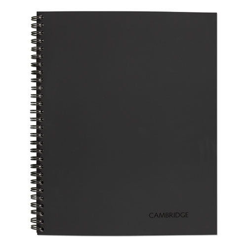 Wirebound Business Notebook, 1-subject, Wide/legal Rule, Black Linen Cover, (80) 8 X 5 Sheets