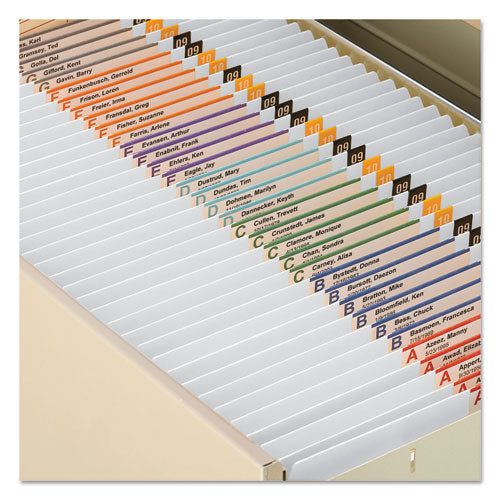 Reinforced Top Tab Colored File Folders, Straight Tabs, Letter Size, 0.75" Expansion, White, 100/box