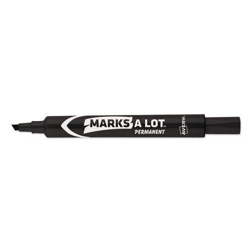 Marks A Lot Large Desk-style Permanent Marker, Broad Chisel Tip, Brown, Dozen (8881)