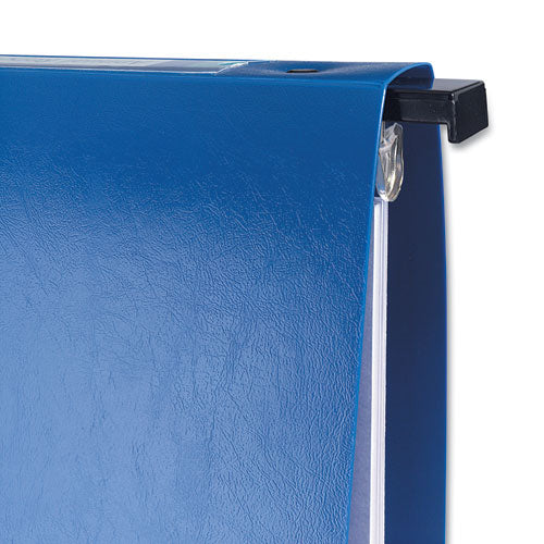 Hanging Storage Flexible Non-view Binder With Round Rings, 3 Rings, 1" Capacity, 11 X 8.5, Blue