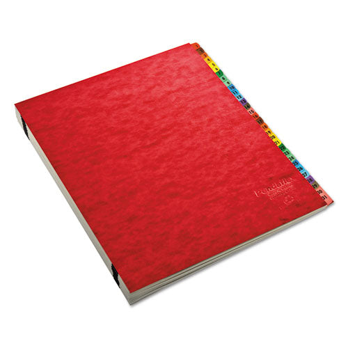 Expanding Desk File, 23 Dividers, Alpha Index, Letter Size, Red Cover