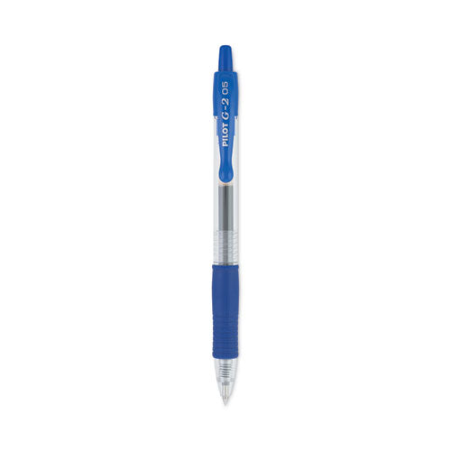 G2 Premium Gel Pen, Retractable, Extra-fine 0.5 Mm, Blue Ink, Smoke Barrel, Dozen