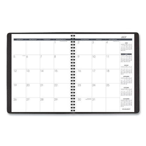 Monthly Planner, 8.75 X 7, Black Cover, 18-month (july To Dec): 2022 To 2023