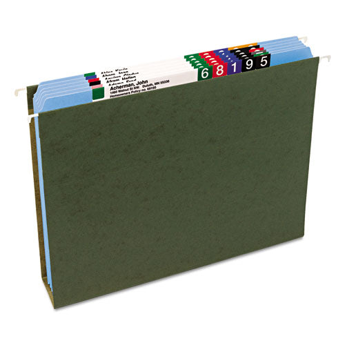 Reinforced Top Tab Colored File Folders, Straight Tabs, Letter Size, 0.75" Expansion, Blue, 100/box