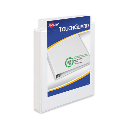 Touchguard Protection Heavy-duty View Binders With Slant Rings, 3 Rings, 4" Capacity, 11 X 8.5, White