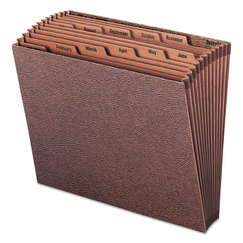 Tuff Expanding Open-top Stadium File, 21 Sections, 1/21-cut Tabs, Letter Size, Redrope