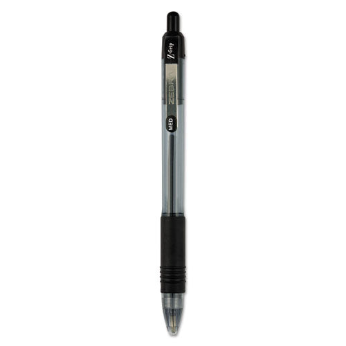 Z-grip Ballpoint Pen, Retractable, Medium 1 Mm, Black Ink, Black Barrel, 48/pack