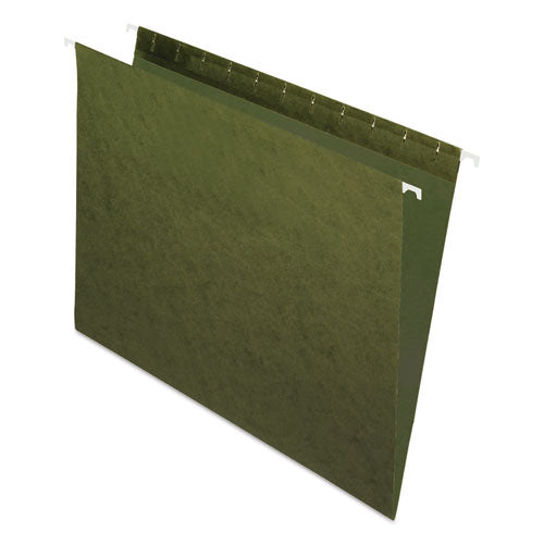 Standard Green Hanging Folders, Letter Size, 1/5-cut Tabs, Standard Green, 25/box