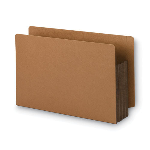 Redrope Drop-front End Tab File Pockets, Fully Lined 6.5" High Gussets, 3.5" Expansion, Legal Size, Redrope/brown, 10/box