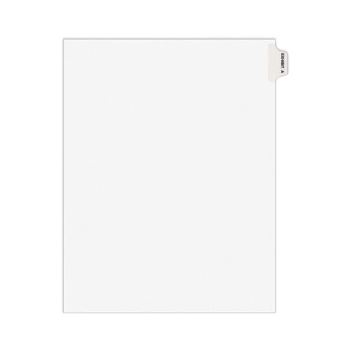 Avery-style Preprinted Legal Bottom Tab Divider, 26-tab, Exhibit B, 11 X 8.5, White, 25/pk