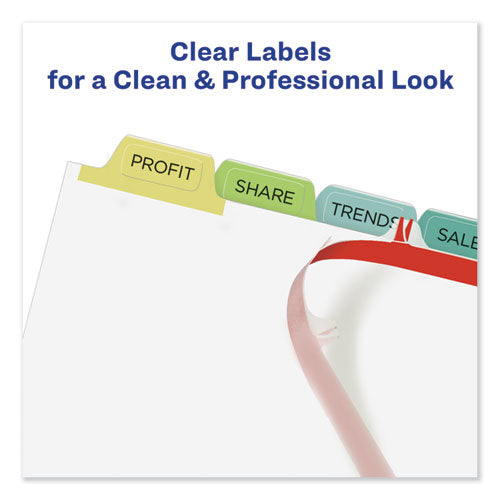Print And Apply Index Maker Clear Label Dividers, 8-tab, Color Tabs, 11 X 8.5, White, Contemporary Color Tabs, 25 Sets