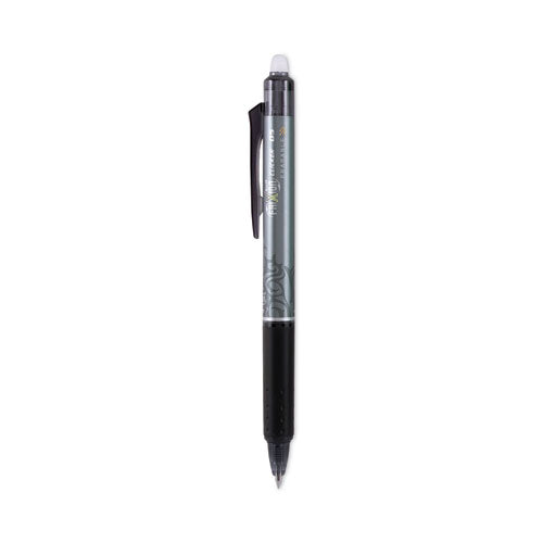 Frixion Clicker Erasable Gel Pen, Retractable, Extra-fine 0.5 Mm, Black Ink, Black Barrel, Dozen