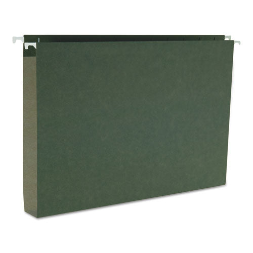 Box Bottom Hanging File Folders, 1" Capacity, Legal Size, Standard Green, 25/box