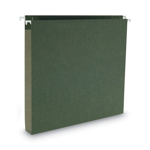 Box Bottom Hanging File Folders, 1" Capacity, Legal Size, Standard Green, 25/box