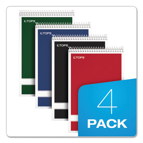 Steno Pad, Gregg Rule, Assorted Cover Colors, 80 White 6 X 9 Sheets, 4/pack